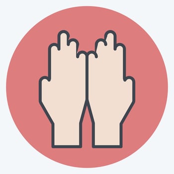 Icon Dua. related to Eid Al Fitr symbol. islamic. ramadhan. simple illustration vector