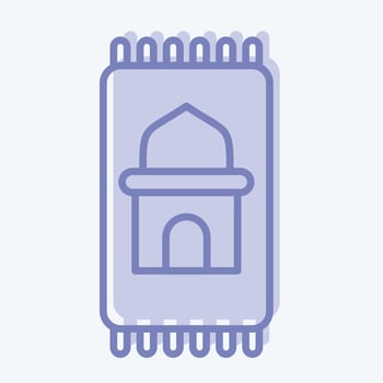Icon Prayer Mat. related to Eid Al Fitr symbol. islamic. ramadhan. simple illustration vector