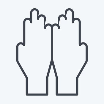 Icon Dua. related to Eid Al Fitr symbol. islamic. ramadhan. simple illustration vector