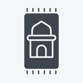 Icon Prayer Mat. related to Eid Al Fitr symbol. islamic. ramadhan. simple illustration vector