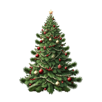 Beautiful Christmas Elements With Christmas Tree png