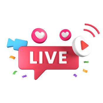 Live streaming 3D illustration png