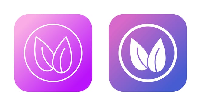 Two Leaves Vector Icon