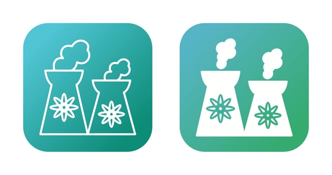 Nuclear Plant Vector Icon