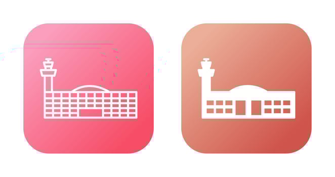 Airport Building Vector Icon