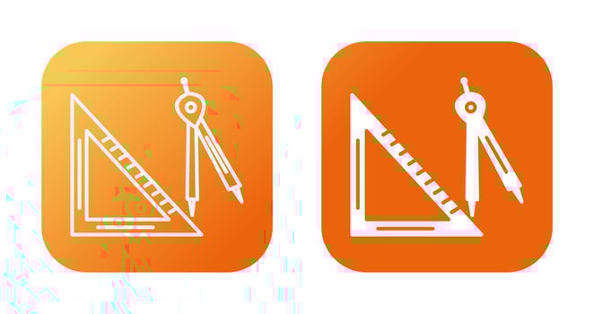 Set Square Vector Icon