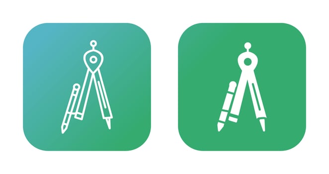 Geometrical Compass Vector Icon