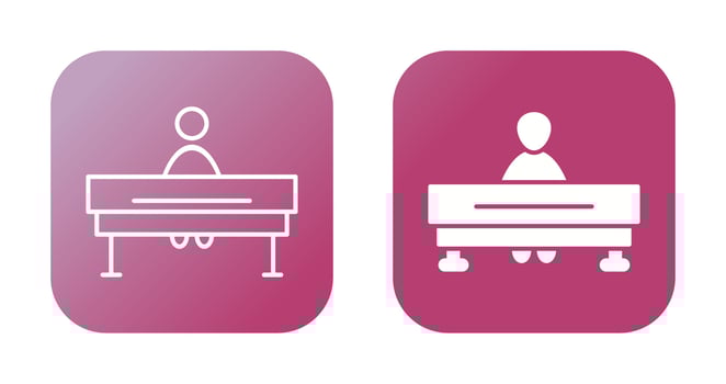 Student sitting in cllass Vector Icon