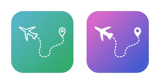 Plane Flying Vector Icon