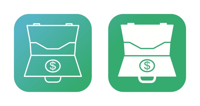 Dollar Briefcase Vector Icon