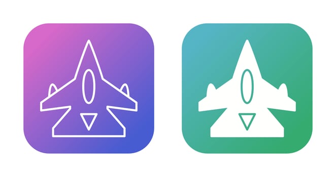 Fighter Jet Vector Icon