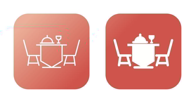 Dinner Table Vector Icon