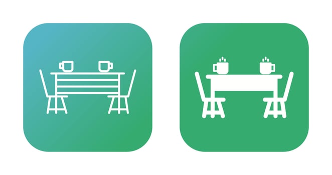 Dining Table Vector Icon