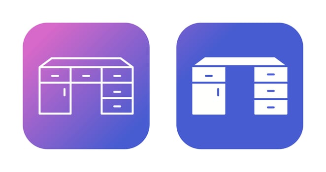 Table with Drawers Vector Icon