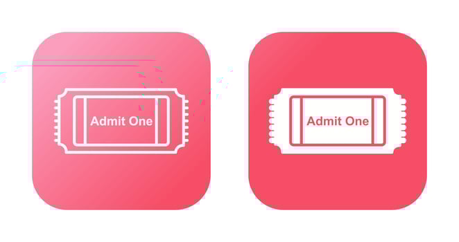 Movie Ticket Vector Icon