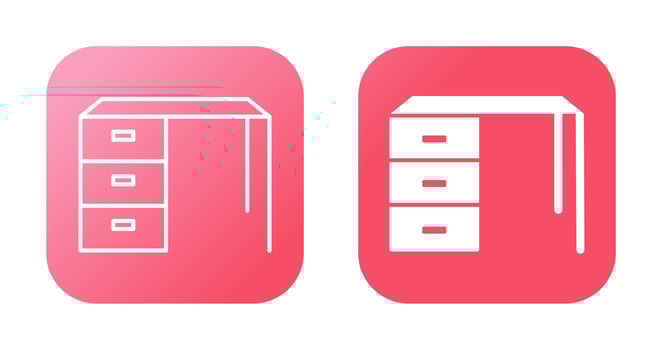 Working Table Vector Icon