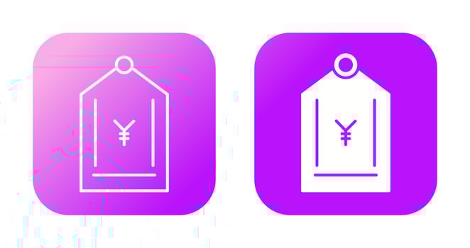 Yen Tag Vector Icon