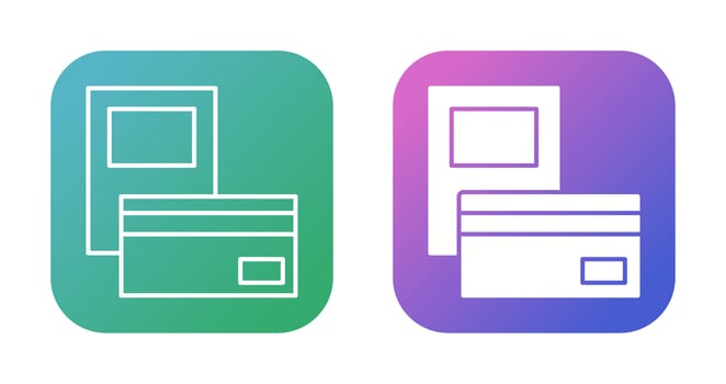 Pay via Card Vector Icon