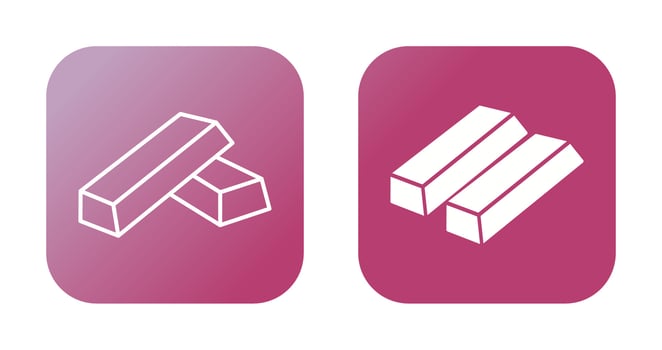 Gold Bars Vector Icon