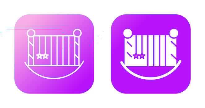 Baby Cot Vector Icon