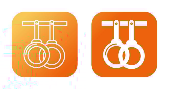 Gym Rings Vector Icon