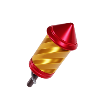 3d illustration of yellow new year firecrackers png