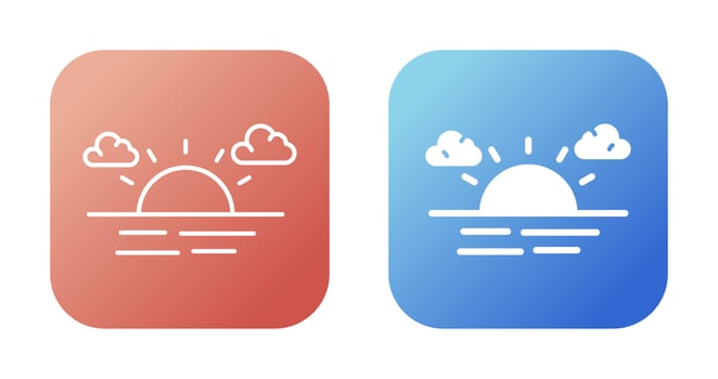 Sunset Vector Icon
