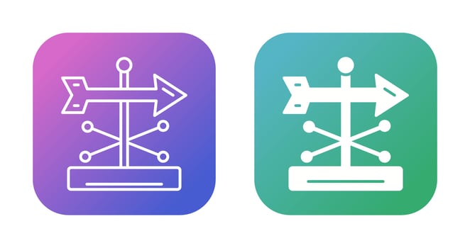 Wind Vane Vector Icon