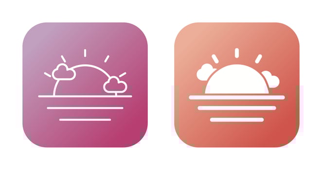 Sunset Vector Icon