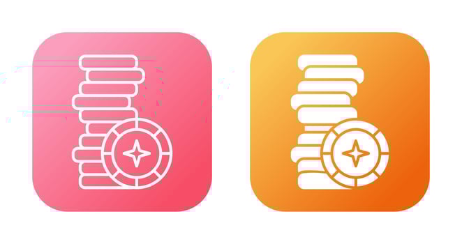 Poker Chips Vector Icon