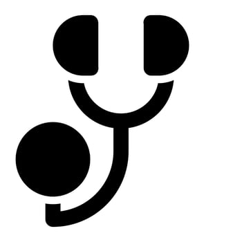 stethoscope of world health day solid icon style vector