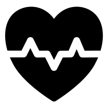 heart care of world health day solid icon style vector