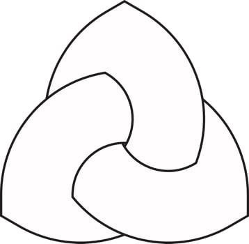 Celtic Knot Tattoo Triquetra Line Pattern Hand Drawn Coloring Symbol Vector