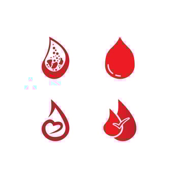 Blood drop donor vector icon