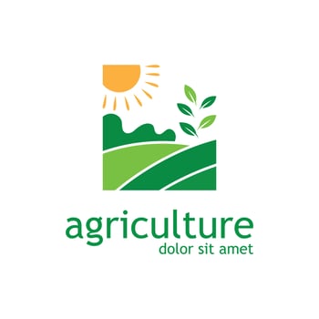 farm business, farmland, crop field, and warehouse business template illustration design logo vektor vector