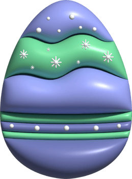Easter egg 3d purple color, Happy Easter Day. png