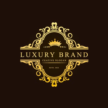 Luxury Logo template flourishes calligraphic elegant ornament lines. identity for Restaurant, Royalty, Boutique, Cafe, Hotel, Heraldic, Jewelry, Fashion and other vector