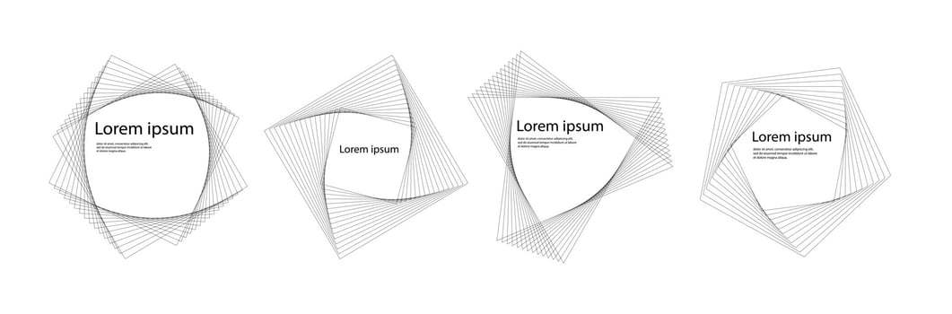 Set of templates for poster, label, cover, banner, sticker, brochure, website. Abstract modern circle lines of a design element vector background.