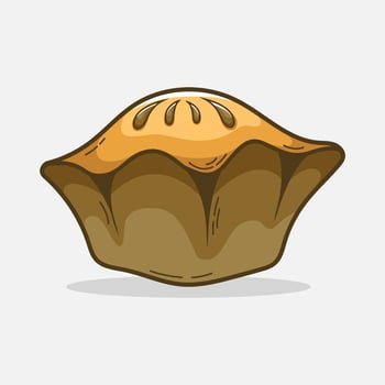 Hand Drawn Delicious Pie Illustration vector