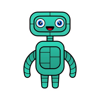 cute vector illustration robot design
