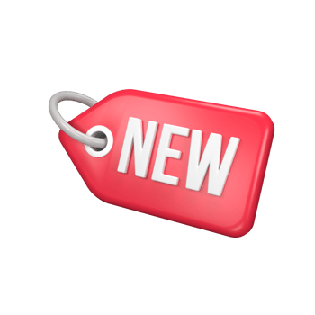 New product tag 3D illustration png