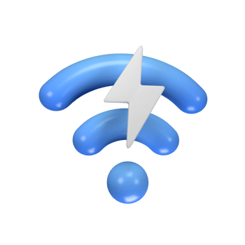 Wifi connection 3D illustration png