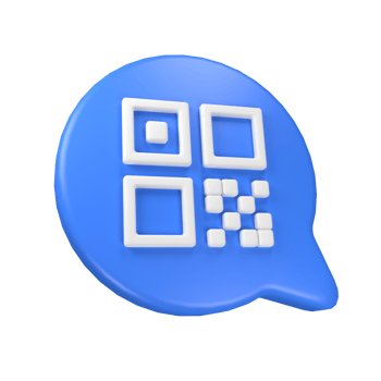 Qr code 3D illustration png