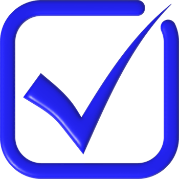 3D illustration Like or correct symbol,Confirmed or approved button png