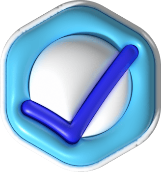 3D illustration Like or correct symbol,Confirmed or approved button png
