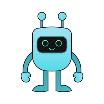 illustration vector chat robot design kawaii