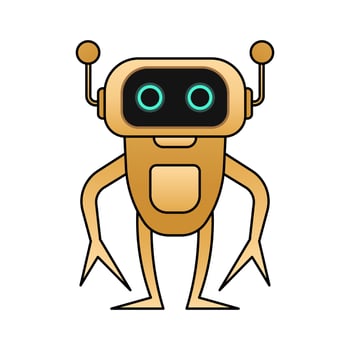illustration vector robot design happy kawaii