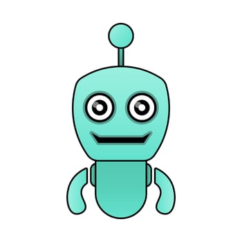 cartoon robots isolated on white background vector