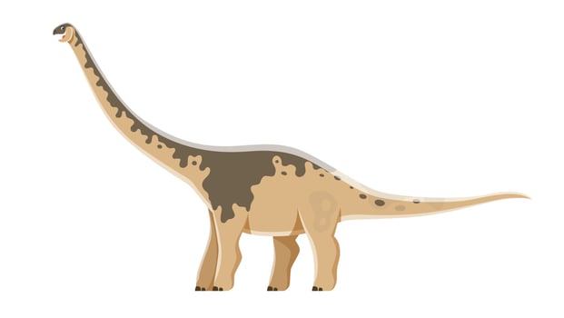 Dinosaur cartoon character, Paralititan, Jurassic vector