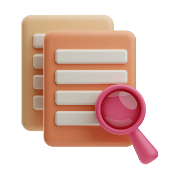 office work document illustration 3d png
